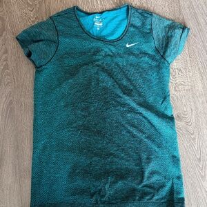 Nike Dri-Fit Teal Heathered Performance Running Tee M